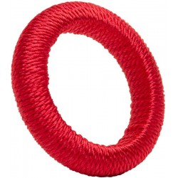 Jogo 4 Anéis para Guardanapo Tressê Vermelho Plástico